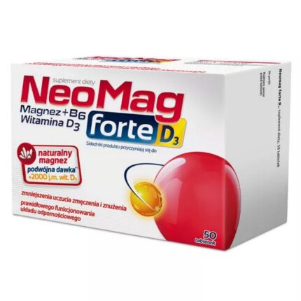 Neomag Forte D3 Magnesium + Vitamin D3 50 Tablets