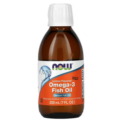 NOW Foods Omega-3 Fish Oil Lemon Flavor, 200 ml