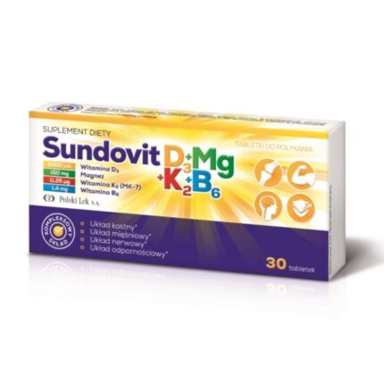 Sundovit D3 + Magnesium + K2 + B6 30 tablets