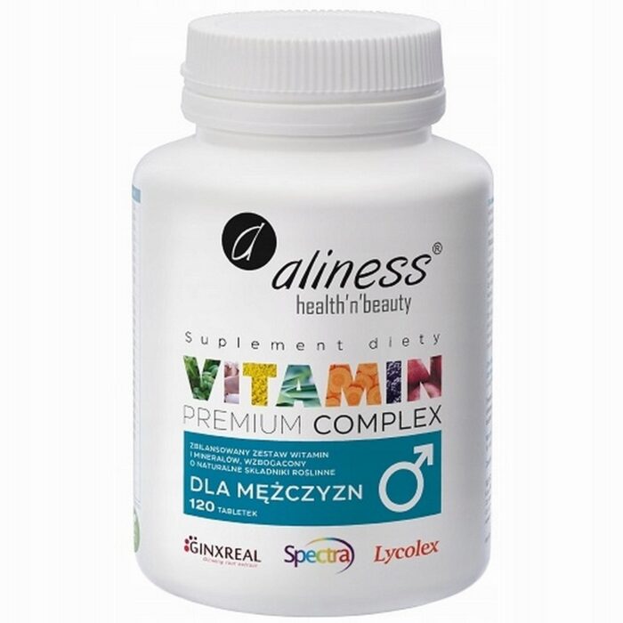 Aliness, Premium Vitamin Complex for Men 120 Tablets