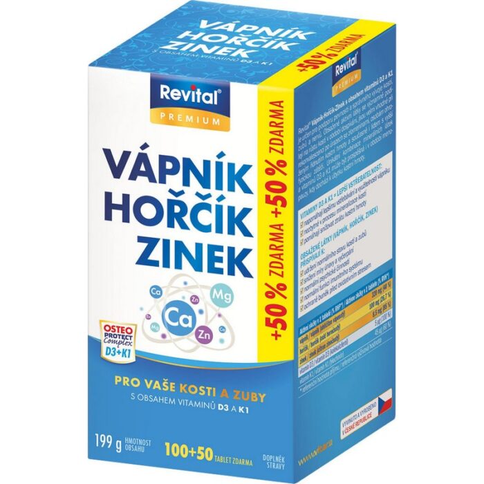 Revital Calcium Magnesium Zinc + D3 + K1 150 Tablets