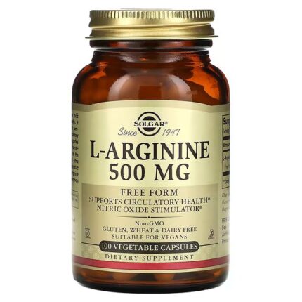Solgar, L-Arginine 500 mg, 100 kapsułek roślinnych