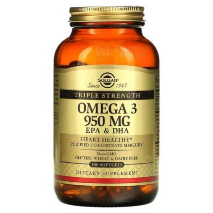 Solgar, Omega-3 EPA and DHA Triple Strength, 950 mg, 100 Softgels