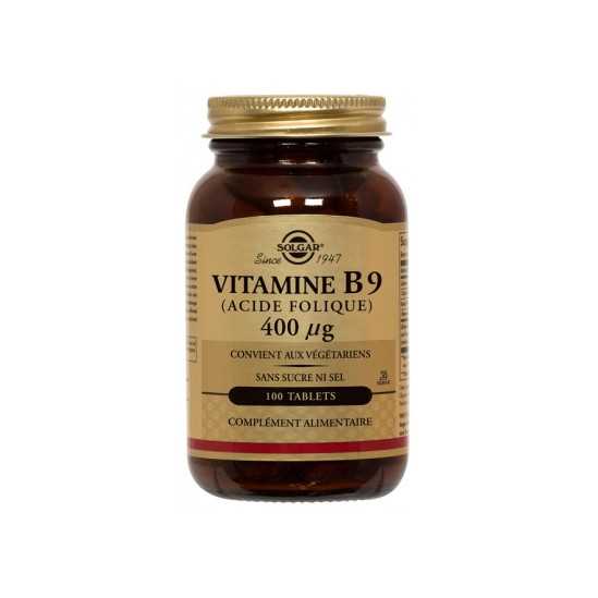 solgar vitamine b9 acide folique 400 g 100 comprimes Solgar Folic Acid Vitamin B9 400 µg 100 Tablets