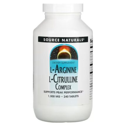 Source Naturals, L-Arginine L-Citrulline Complex 1000 mg, 240 tabletek