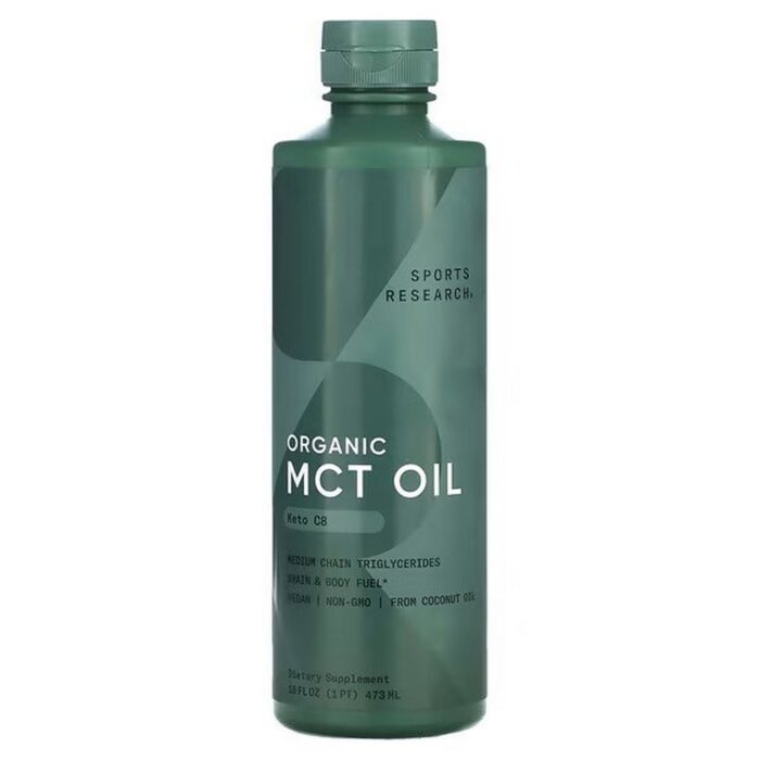 Sports Research Organic MCT Oil C8 Unflavored, 473 ml (16 fl oz)