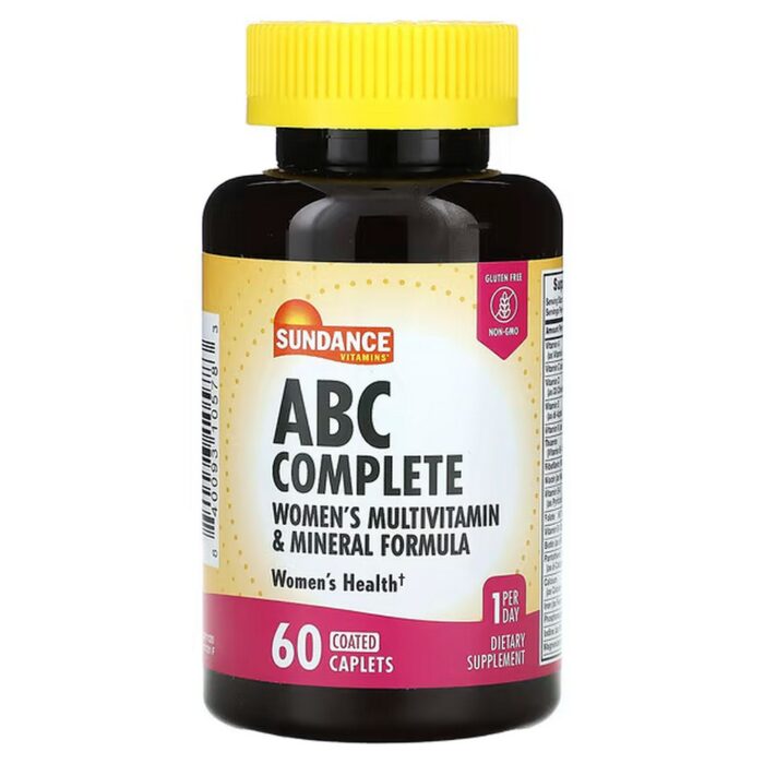 Sundance Vitamins ABC Complete Women’s Multivitamin & Mineral Formula 60 Coated Capsules