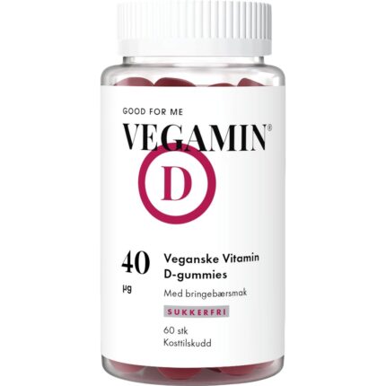 Vegamin D Raspberry Sugar-Free Gummies 40mcg 60