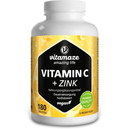 Generic Vitamin C 1000 mg + Bioflavonoids + Zinc Tablets 180 pcs