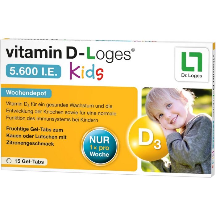 Vitamin D-Loges Vitamin D3 5600 IU Kids Gel Tablets 15 pcs