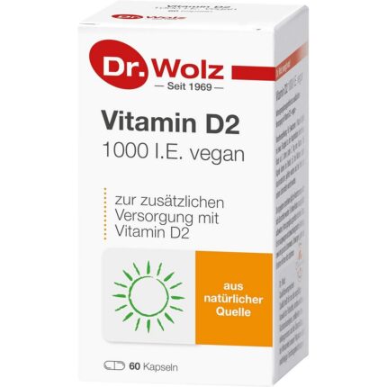 Dr. Wolz Vitamin D2 1000 IU Vegan Capsules 60 pcs
