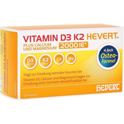 Vitamin D3 K2 Ca Mg 1000 IU 120 Capsules (2 Caps Each)