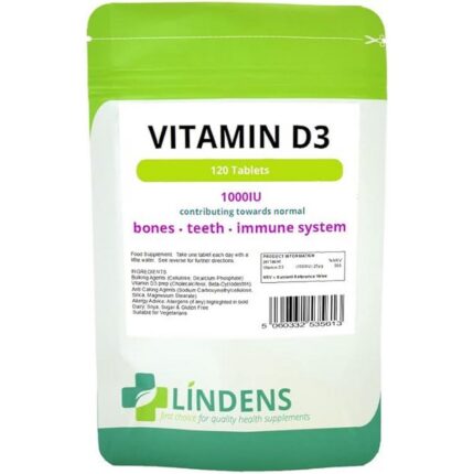 Lindens Vitamin D3 1000 IU Capsules 360 pcs 2-Pack
