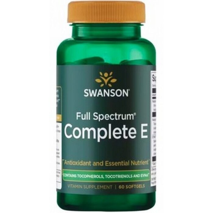 Swanson Vitamin E with Tocotrienols, 60 Capsules
