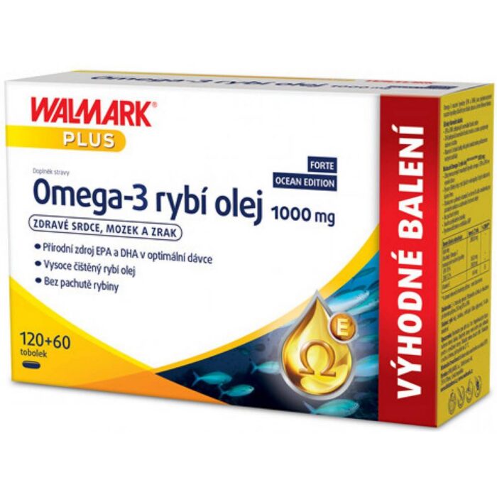 Walmark Omega-3 Fish Oil 1000mg Capsules 180