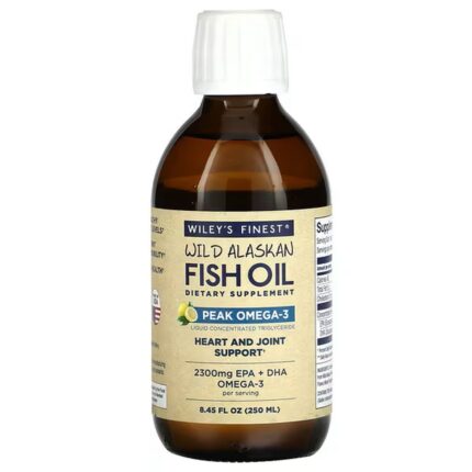 Wiley's Finest Wild Alaskan Fish Oil Omega-3 Liquid Lemon 250 ml