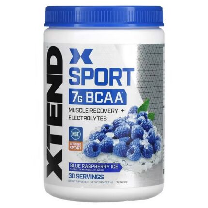Xtend, Sport, 7G BCAA, Blue Raspberry Ice, 345 g (12.2 oz)