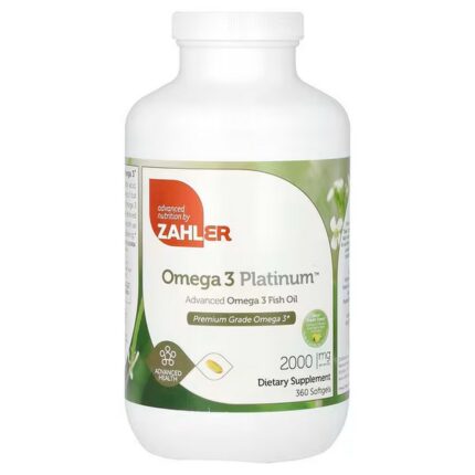 Zahler Omega 3 Platinum Advanced Fish Oil 2000 mg, 360 Softgels