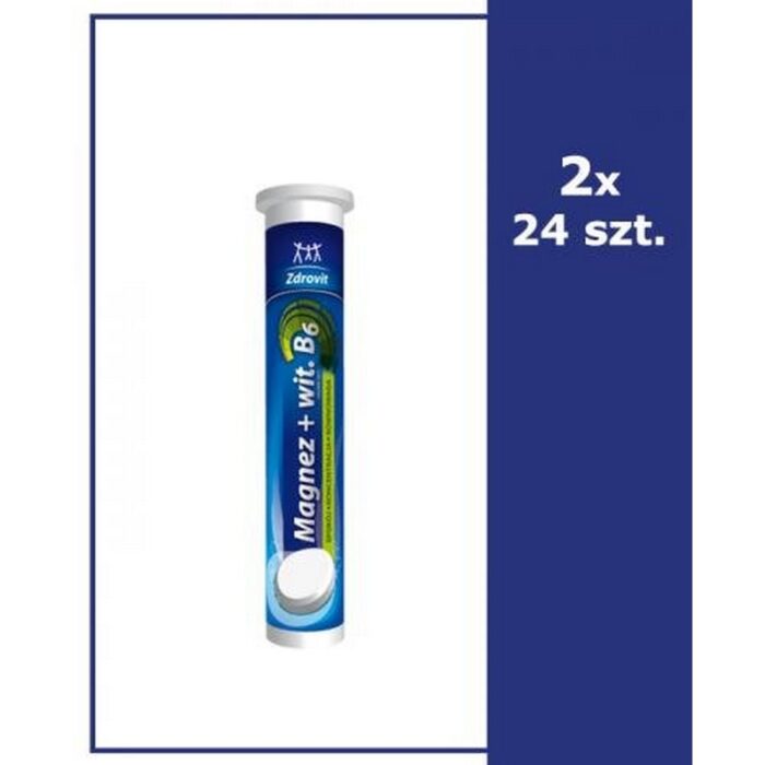 Zdrovit Magnesium + Vitamin B6 2 x 24 tablets mousse