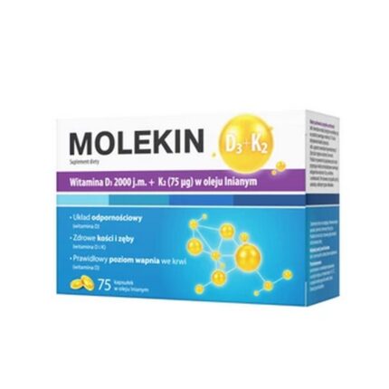 Zdrovit Molekin Vitamin D3 + K2 Linseed Oil 75 capsules