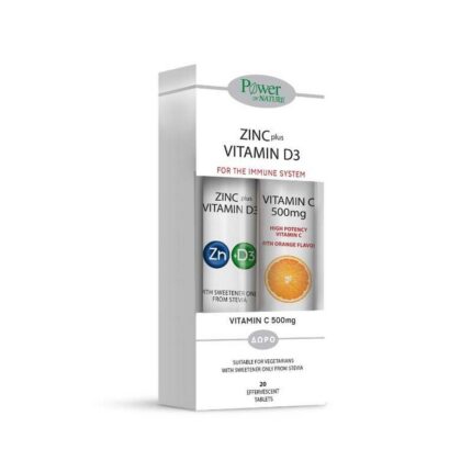 Zinc + Vitamin D3 20 + Vitamin C 500 mg 20 tablets