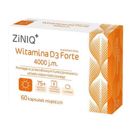 Ziniq Vitamin D3 Forte 4000 IU 60 capsules