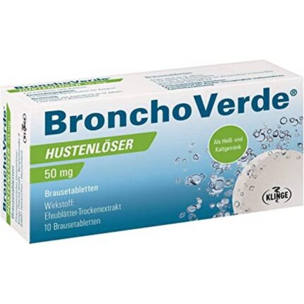 BRONCHOVERDE cough solvent 50 mg effervescent tablets, 10 pcs