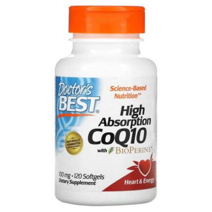 Doctor’s Best High Absorption CoQ10 with BioPerine 100 mg 120 Softgels