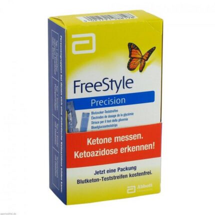 FreeStyle Precision Blood Glucose Test Strips (No Coding) 100 pcs