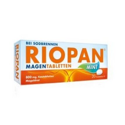 Riopan Stomach Tablets Mint 800 mg Chewable Tablets 20 pcs