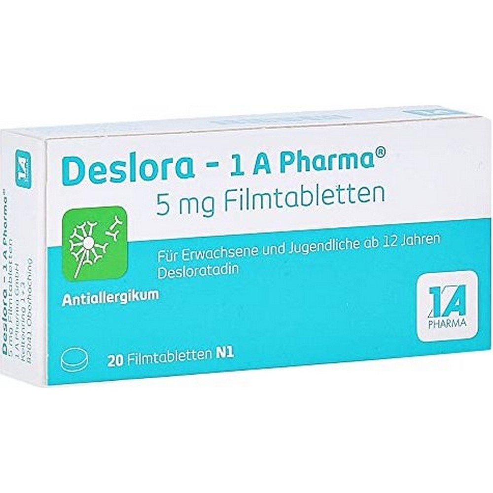 1a pharma deslora 5mg tabletten 20 stuck 1A Pharma Deslora 5mg Tabletten 20 Stück