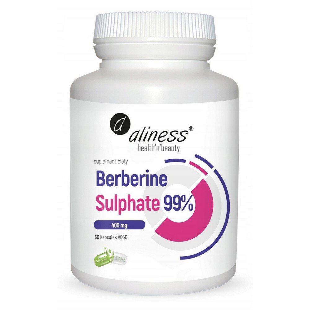 alines berberine sulphate 99 400 mg 60 caps Aliness Berberine Sulphate 99% 400 mg 60 Capsules