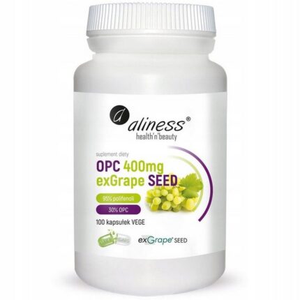 Aliness OPC 400 mg Grape Seeds 100 Vegetarian Capsules