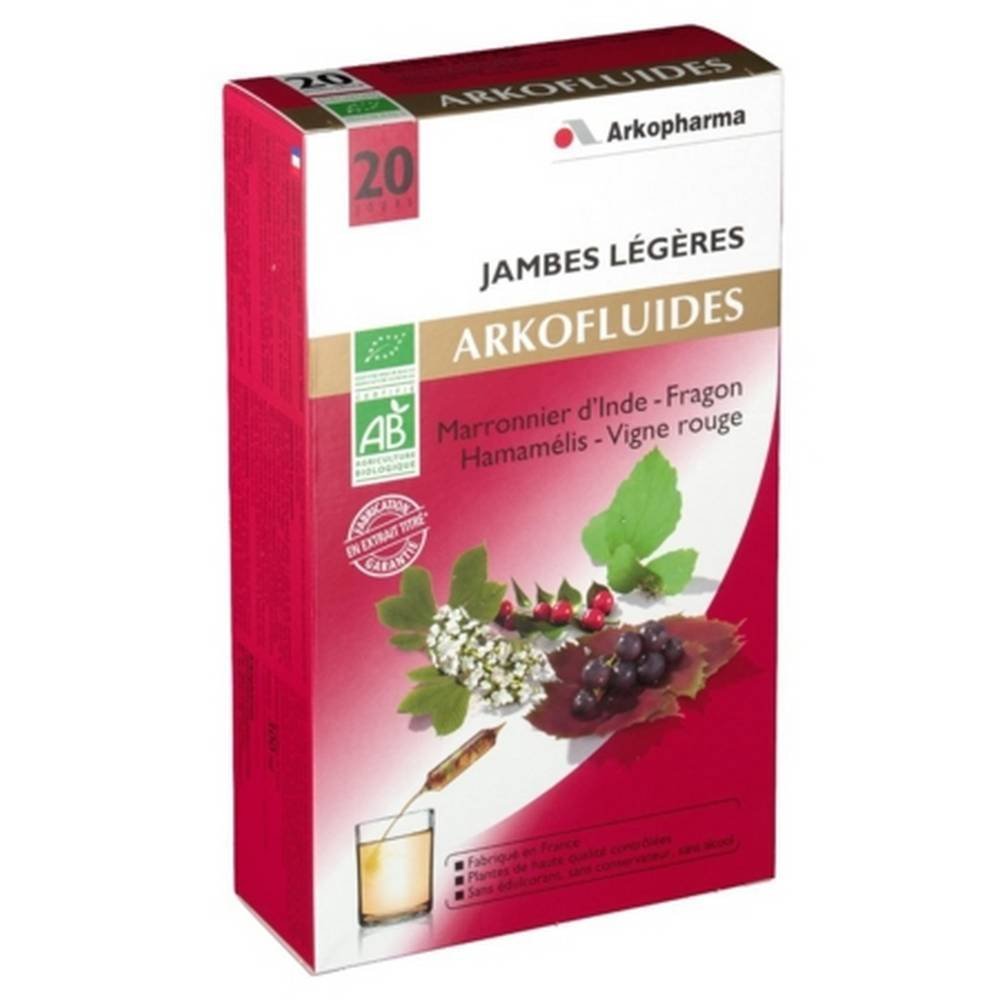 arkofluides organic light legs 20 arkofluides jambes legeres bio Arkofluides Organic Light Legs – 20 Ampoules