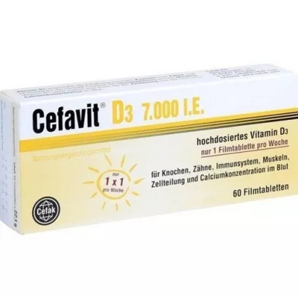 cefavit d3 7000 ie film coated tablets 60 pcs Cefavit D3 7000 IU Film-Coated Tablets 60 Pieces