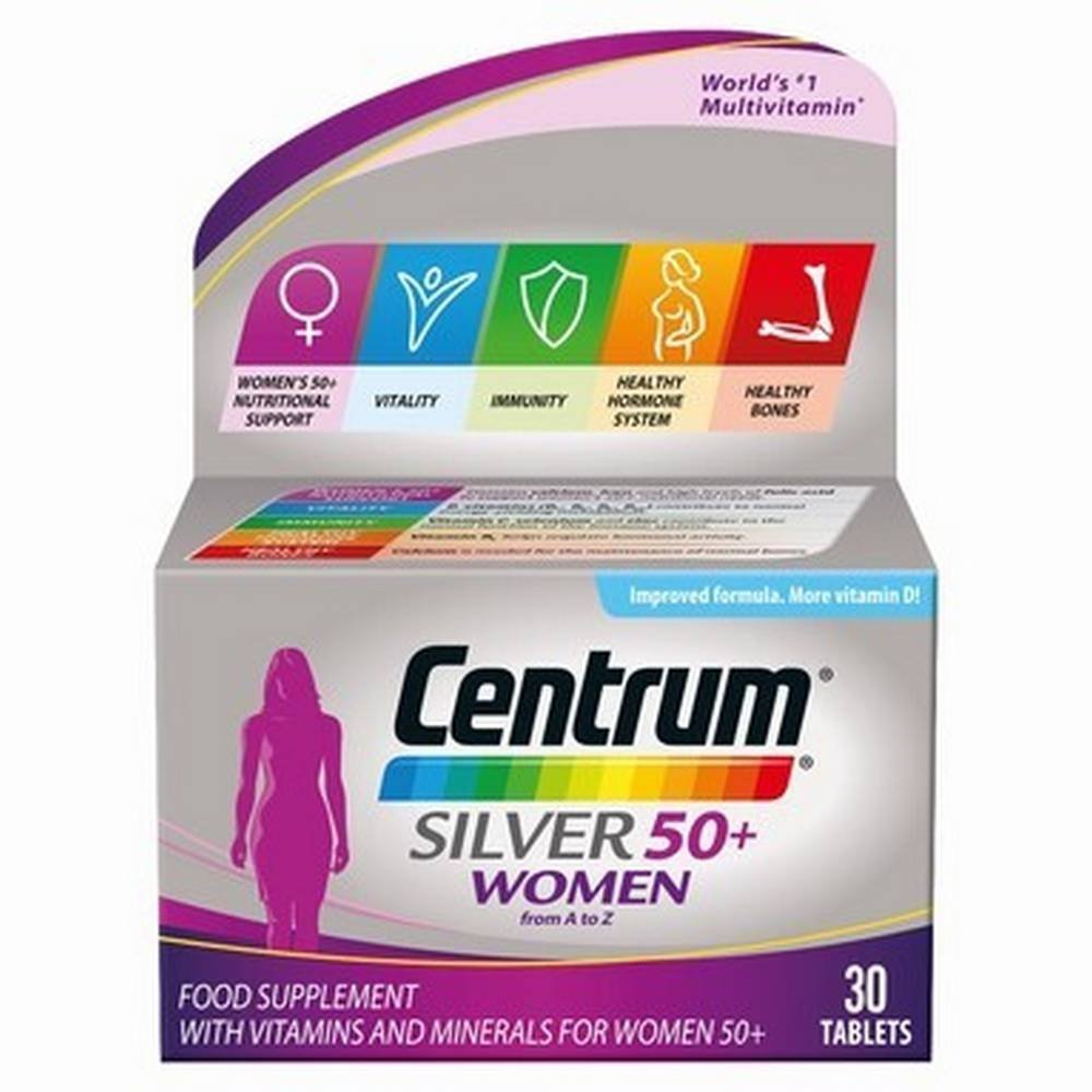centrum silver 50 multivitamin for women 30 centrum silvur 50 multivitamini za zheni Centrum Silver 50+ für Frauen Tabletten 30 Stück