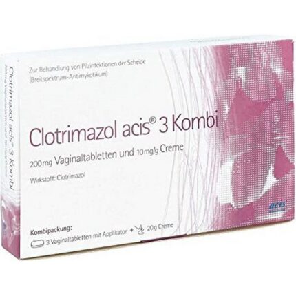 Clotrimazole Acis 3 Vaginal Tablets + 20g Cream Combination Pack