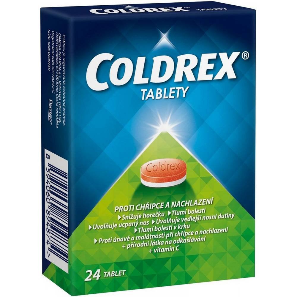 coldrex 500mg25mg5mg20mg30mg 24 Coldrex 500 mg / 25 mg / 5 mg / 20 mg / 30 mg, 24 pcs