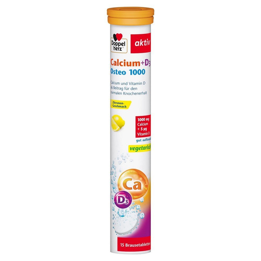 doppelherz calciumd3 osteo 1000 effervescent tablets 15 pcs DOPPELHERZ Calcium+D3 Osteo 1,000 effervescent tablets