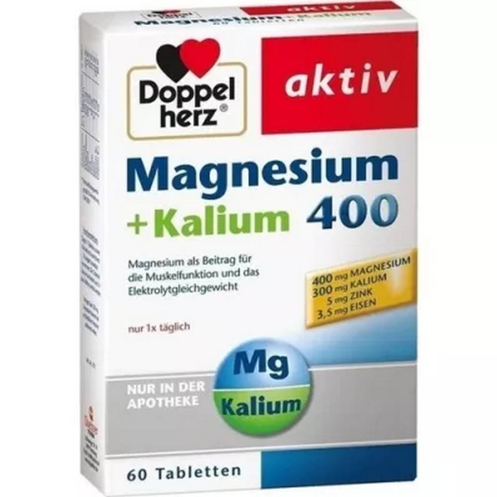 doppelherz magnesiumpotassium tablets 60 pcs Doppelherz Magnesium + Potassium Tablets 60 Pieces