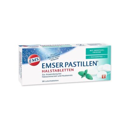Emser Pastillen zuckerfrei mit Mentholfrische — 30 Stück (Emser pastilles sugar-free with menthol freshness)