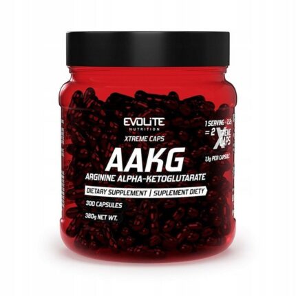 Evolite AAKG Xtreme 300 Caps 1100mg L-Arginine Pump Booster