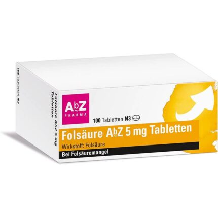 FOLIC ACID AbZ 5 mg tablets, 100 pcs