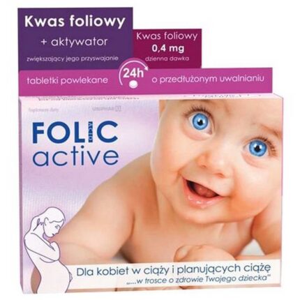 Folic Active Uniphar Retarded Coated Tablets 30 Pieces