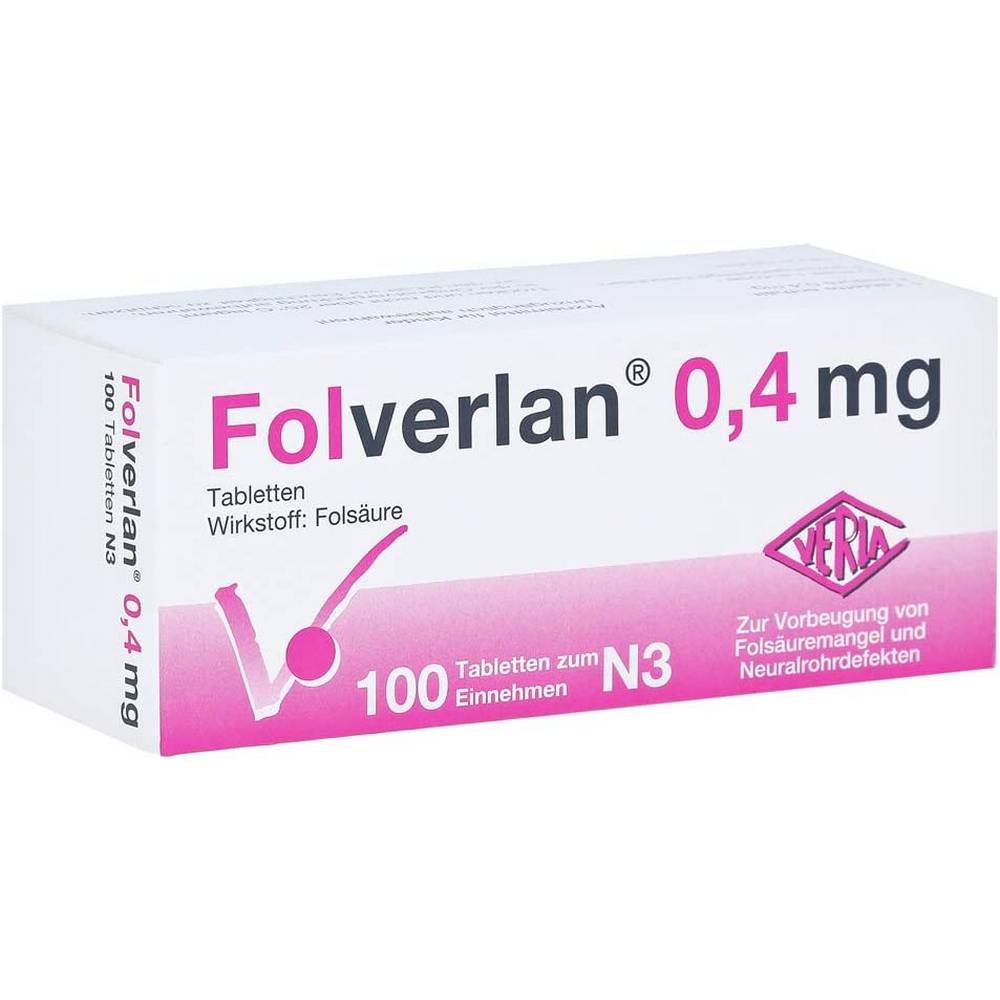 folverlan 04 mg tablets 100 pcs FOLVERLAN 0.4 mg tablets, 100 pcs