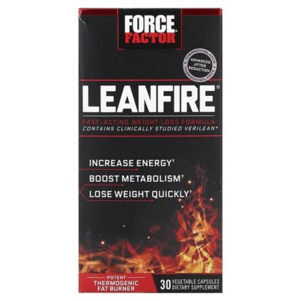 Force Factor LeanFire – Fast-Acting Weight Loss Formula, 30 Vegetable Capsules
