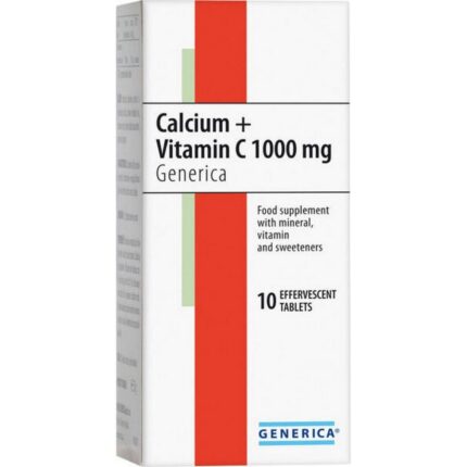 Generic Calcium + Vitamin C Effervescent Tablets 10 x 1000 mg