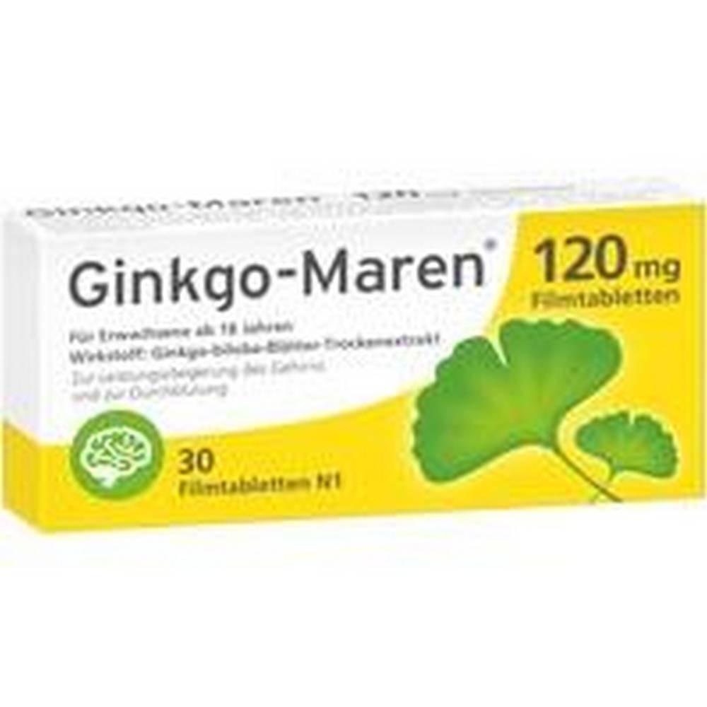 ginkgo maren 120 mg film coated tablets 30 pcs Ginkgo-Maren 120 mg Film-Coated Tablets 30 pcs