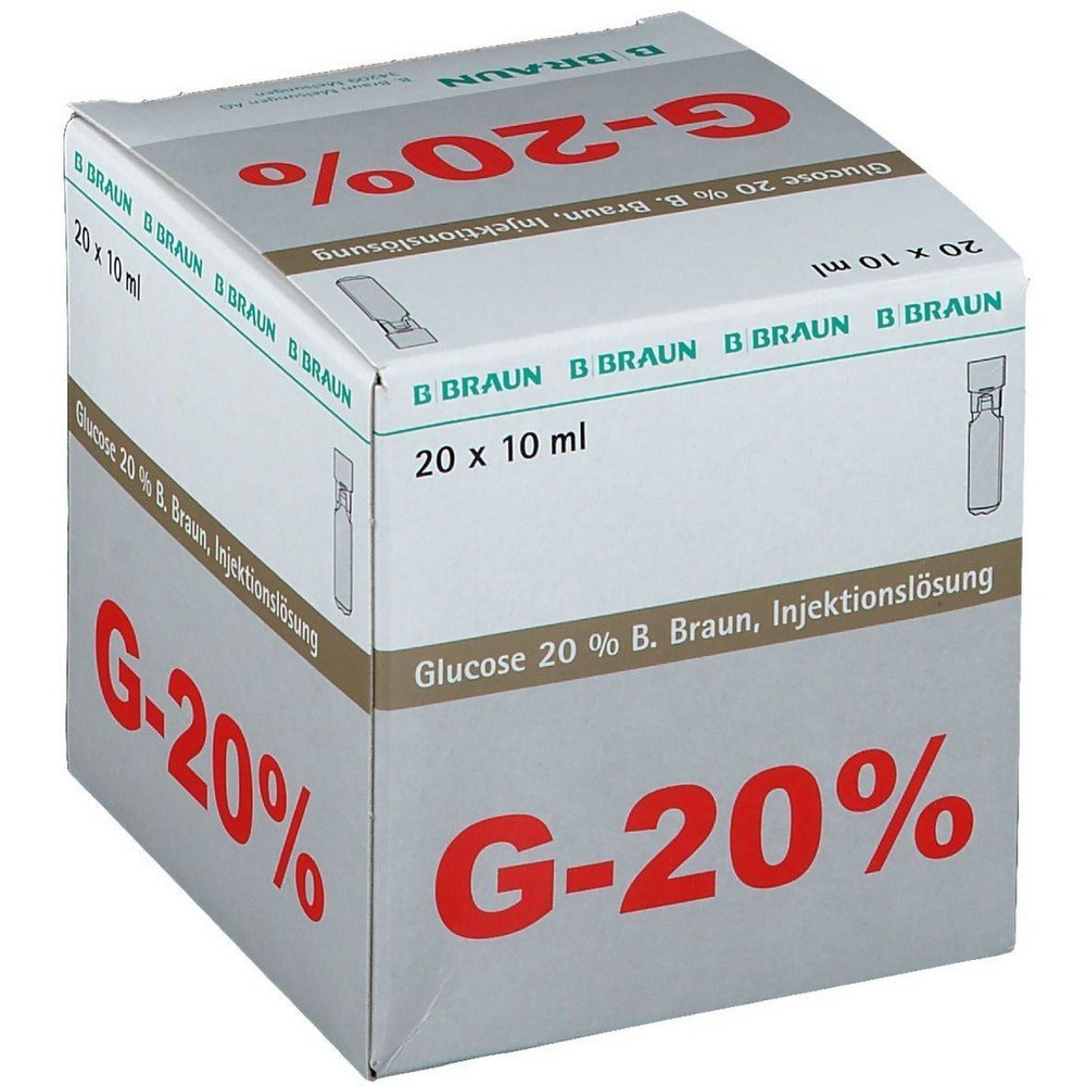 glucose 20 bbraun mini plastco connect inj lsg 20x10 ml GLUCOSE 20% B. Braun Mini Plastico Connect Injection Solution 20x10ml