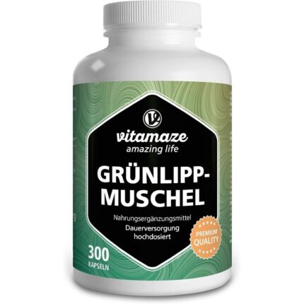Green-Lipped Mussel Capsules – 1500 mg per daily dose – 300 caps
